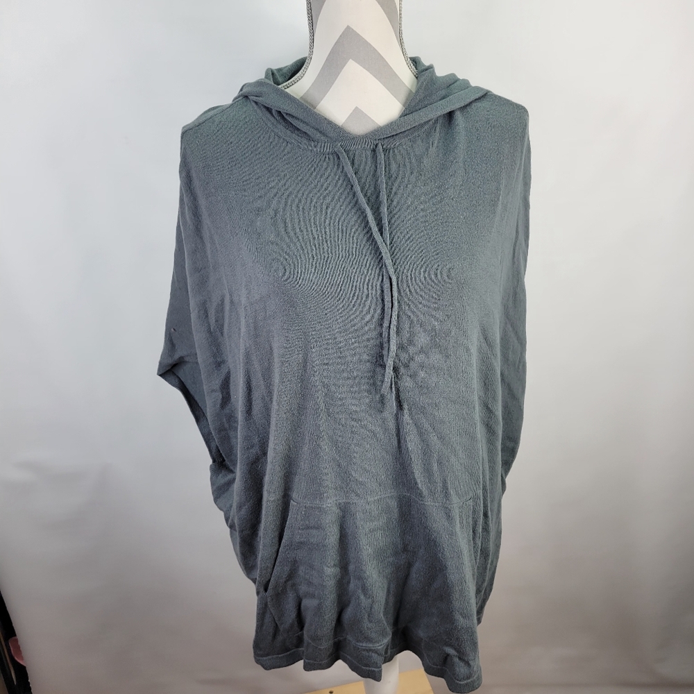 Loft Outlet Lounge Gray Sleeveless Hoodie Size Large/XL Cotton Blend